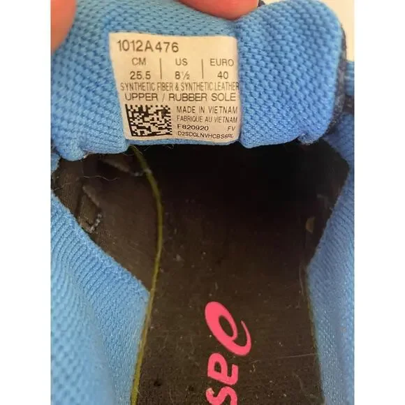 Women's Asics Gel Venture 7 Running Sneakers Size 8.5 Blue/Gray/Pink-Gently Used - Picture 9 of 12